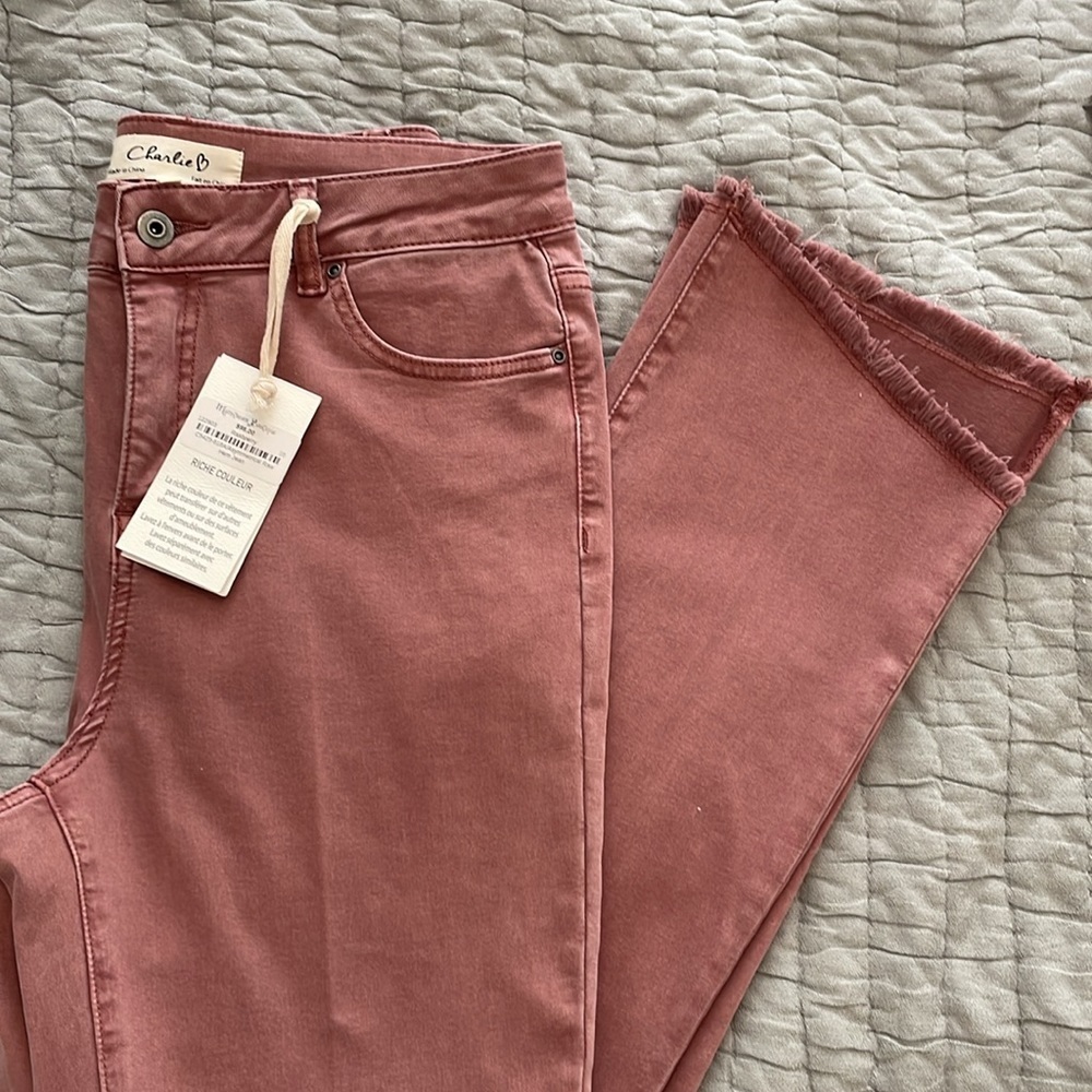 NWT! Charlie B raspberry bootcut jeans - Picture 9 of 9
